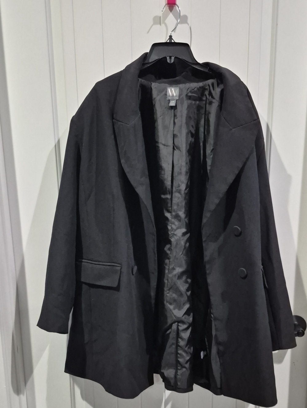 Worthington Black Double-Breasted Blazer Jacket
